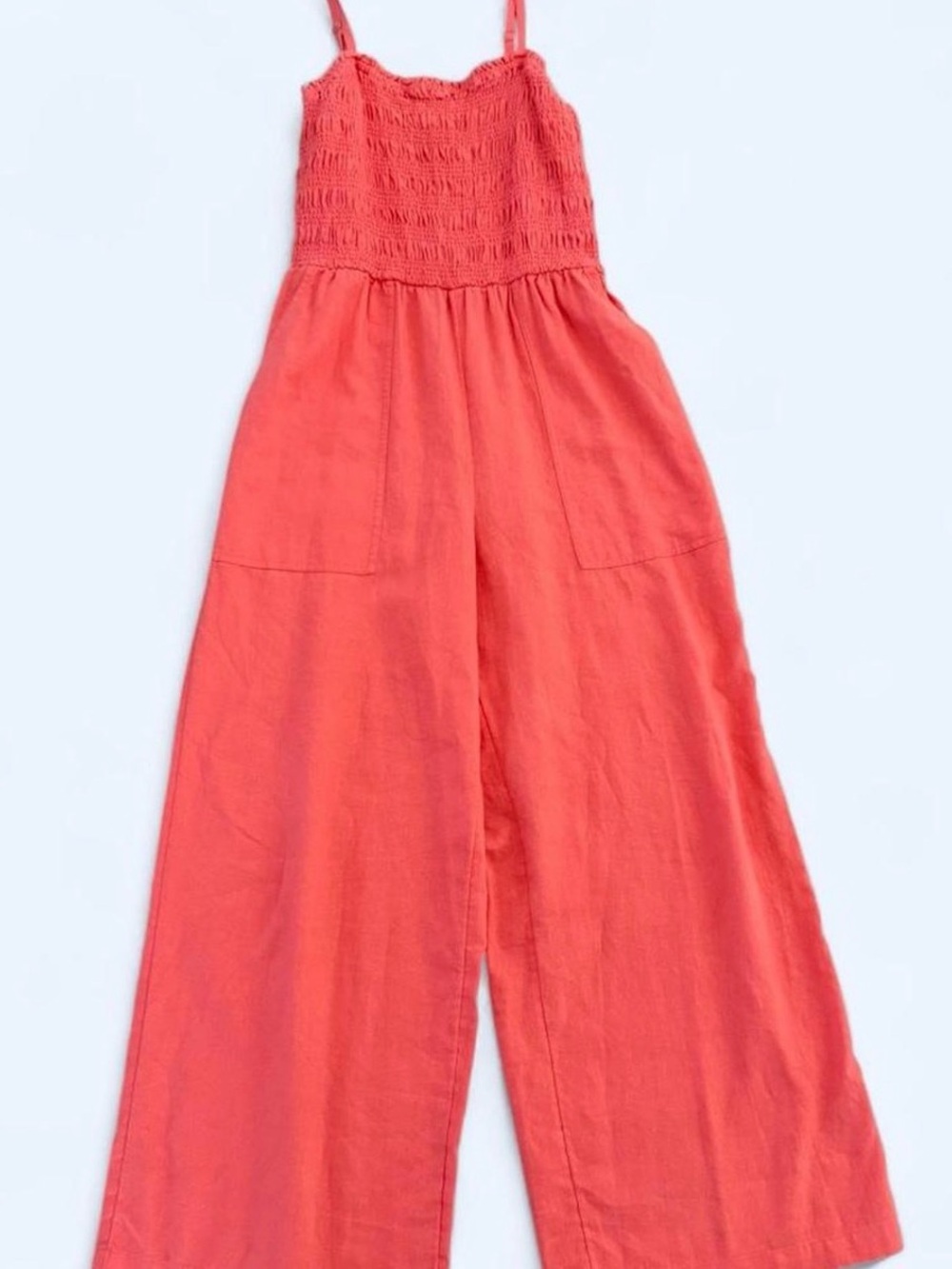 Universal Thread Coral Smocked Strappy Jumpsuit